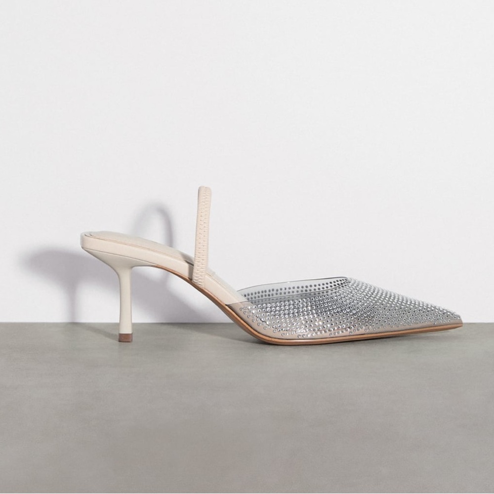 Zara SHIMMERY SLINGBACK HEELS size 8